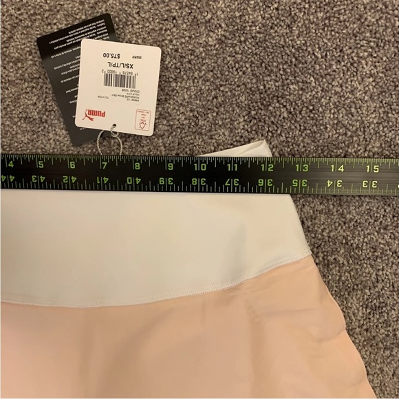 Puma Womens Powershape Skort Size XS Long Pink White Striped Golf Tennis NWT $75 - Picture 7 of 12